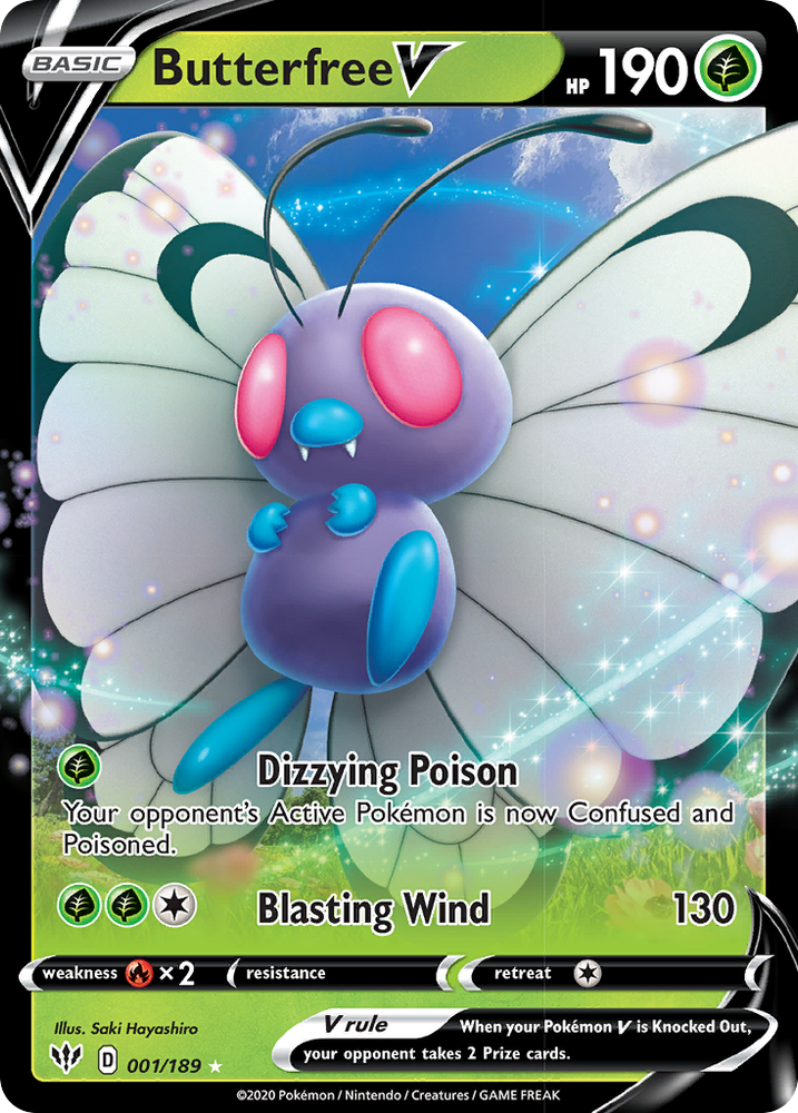 Butterfree V (001/189) [Sword & Shield: Darkness Ablaze]