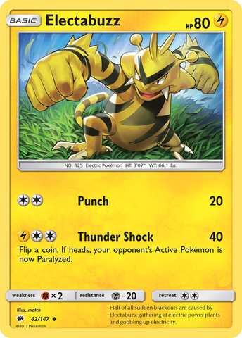 Electabuzz (42/147) [Sun & Moon: Burning Shadows]